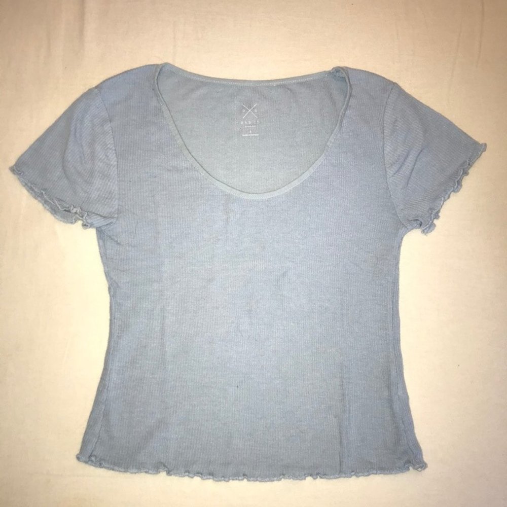 PS by Pacsun Baby Blue Ruffle Top